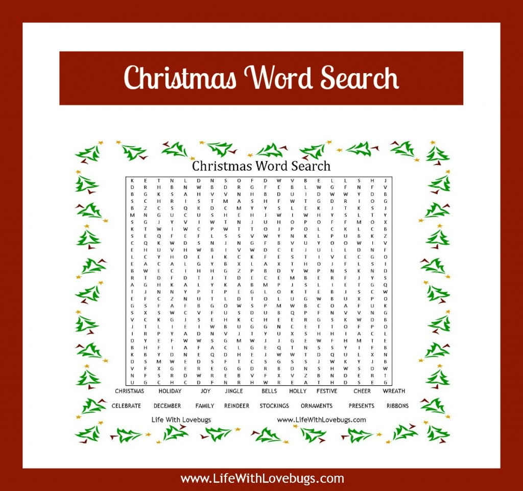 Christmas Word Search {Printable}