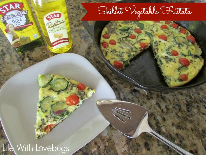 Skillet Vegetable Frittata - Made with Butter Flavored #StarOliveOil! #shop 