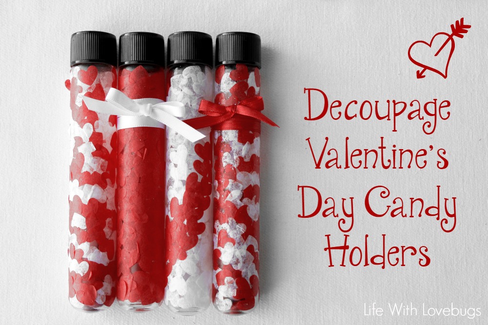 Decoupage Valentine's Day Candy Holders