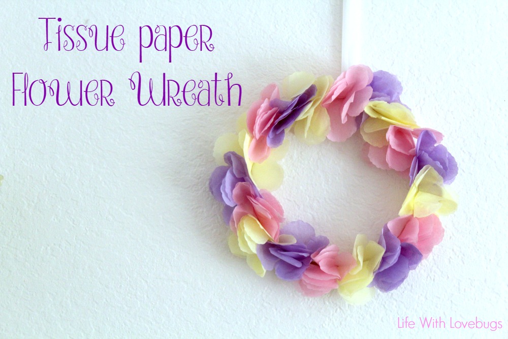 Tissue Paper Flower Wreath