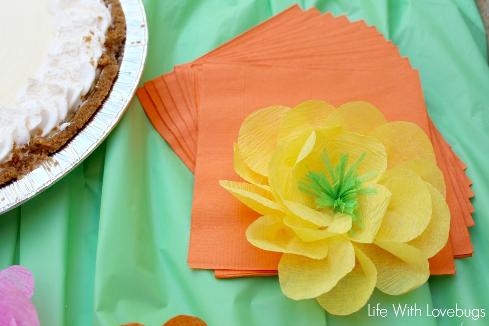 Crepe Paper Flower Dessert Table 