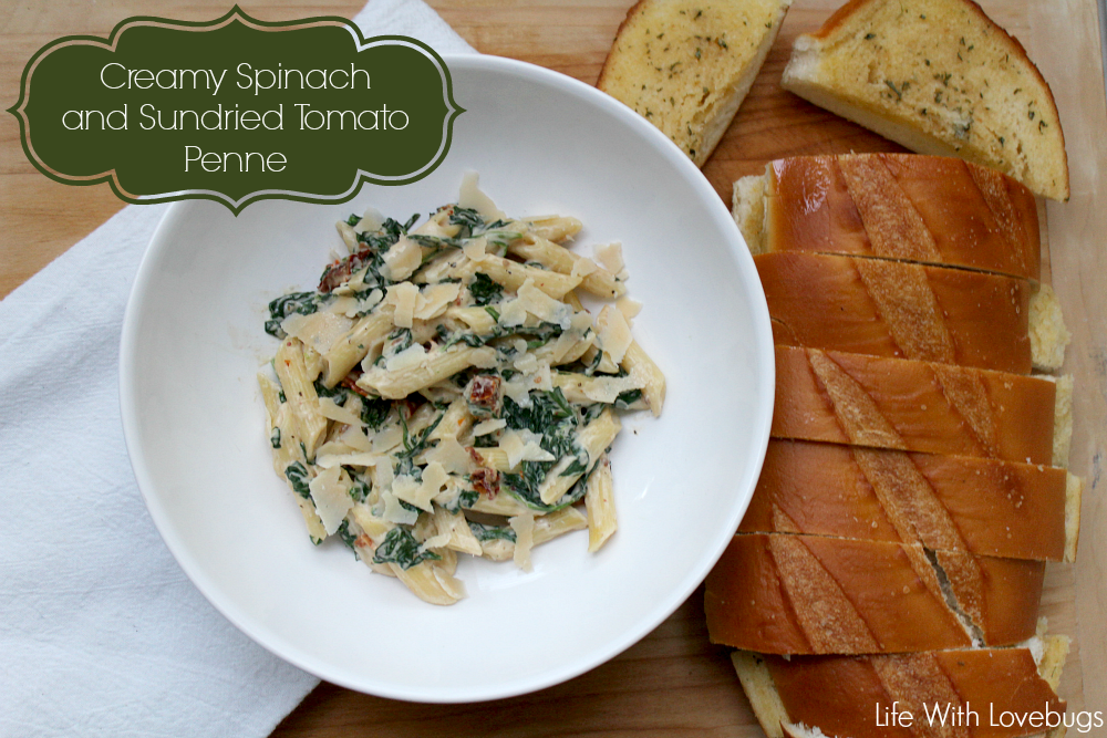 Spinach and Sundried Tomato Penne