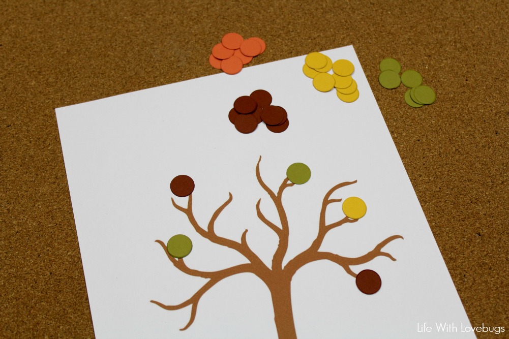 Preschool Learning: Fall Counting Tree 