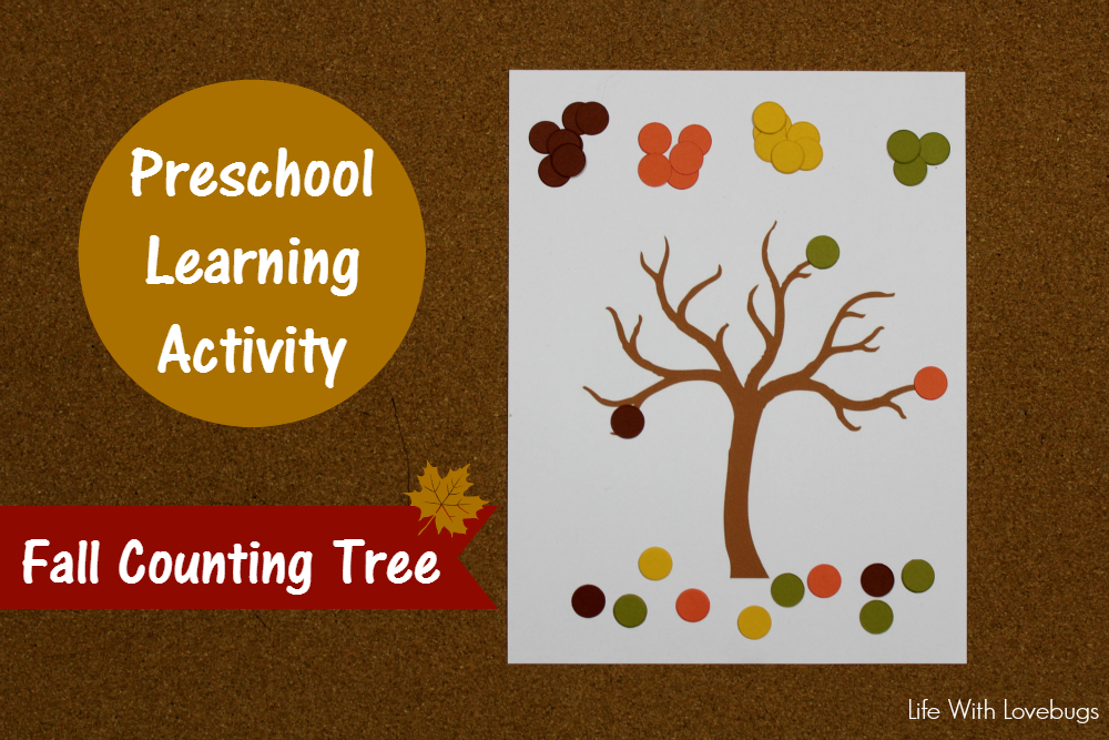 Preschool Learning: Fall Counting Tree 