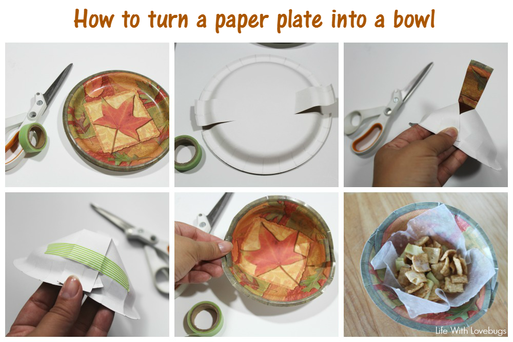 How to Turn a Paper Plate into a Bowl