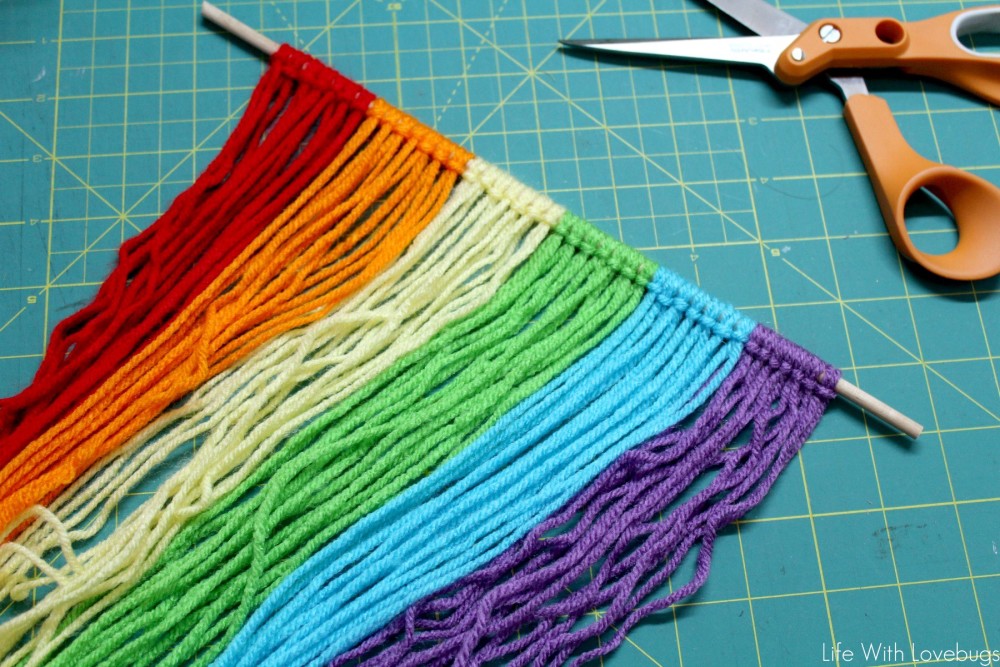 Rainbow Yarn Wall Hanging