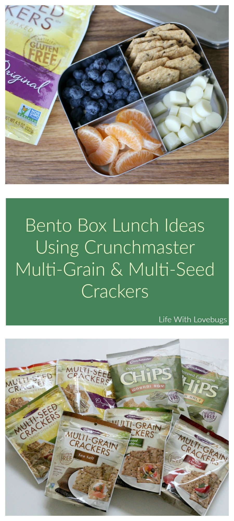 Bento Box Lunch Ideas Using Crunchmaster  Multi-Grain & Multi-Seed Crackers