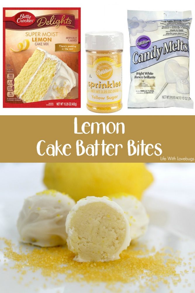 Lemon Cake Batter Bites