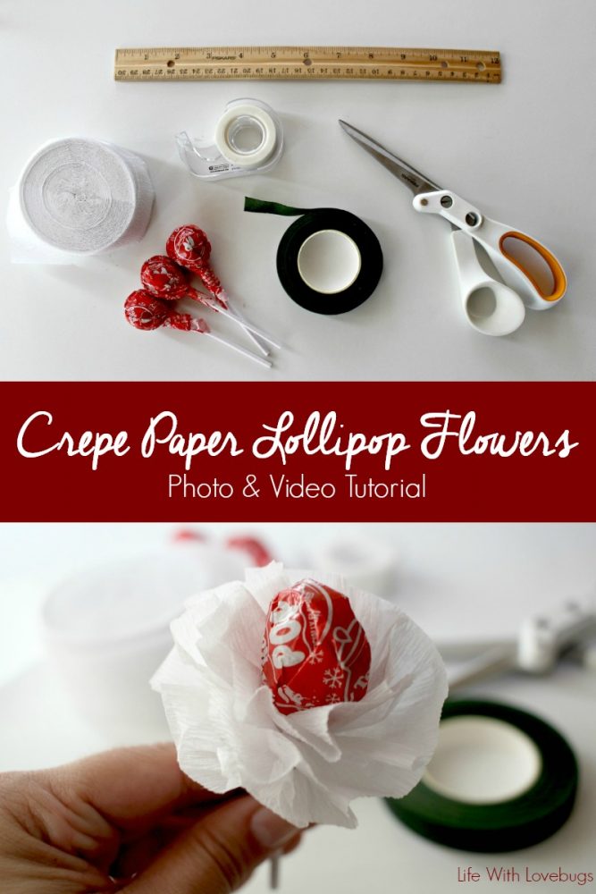 Crepe Paper Lollipop Flowers