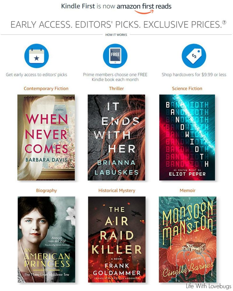 Amazon First Reads - April 2018