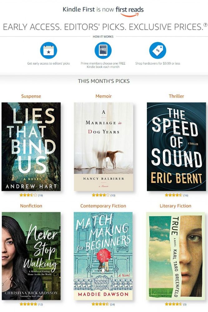 May Amazon First Reads Picks