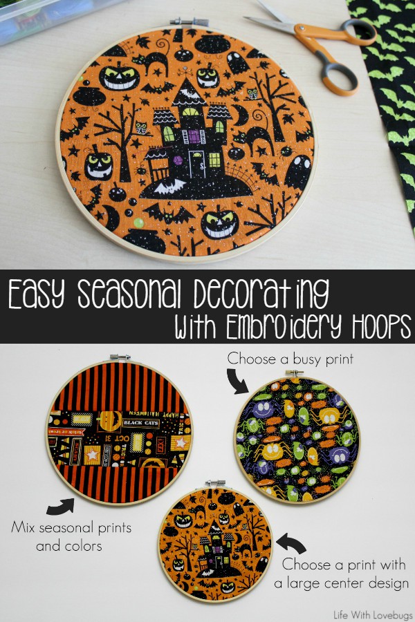 Easy Seasonal Decorating with Embroidery Hoops