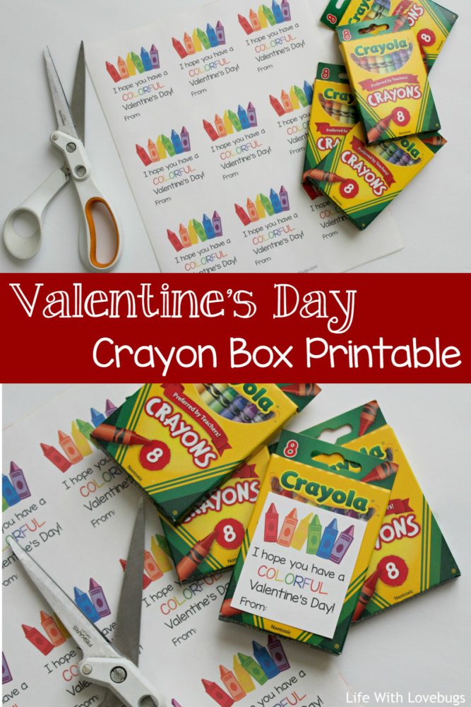 Easy Valentines Day Crayon Box Printable