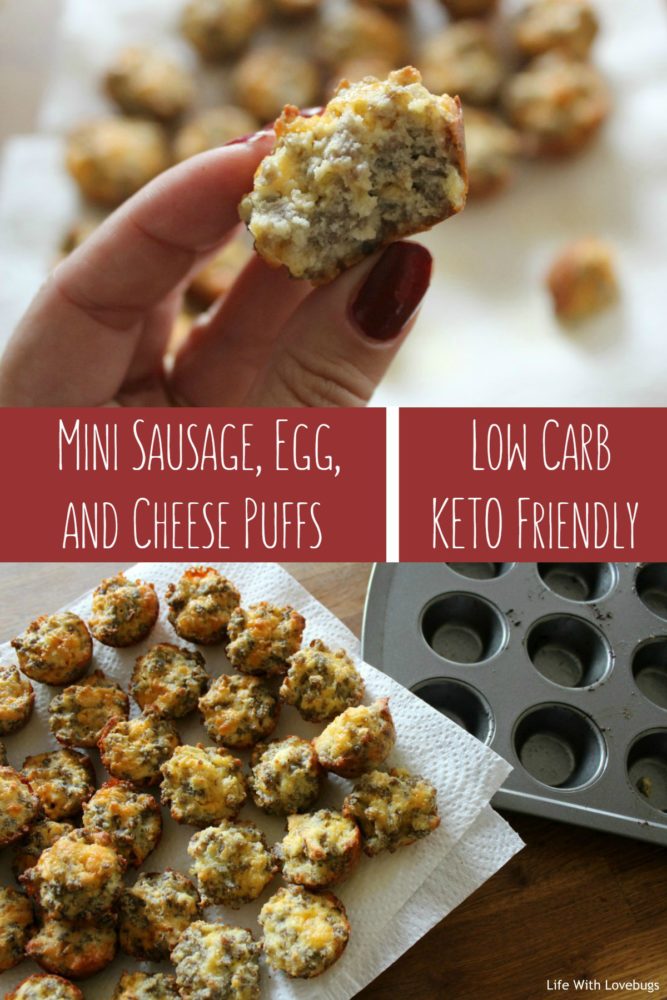Mini Sausage Egg Cheese Puffs | Low Carb KETO 