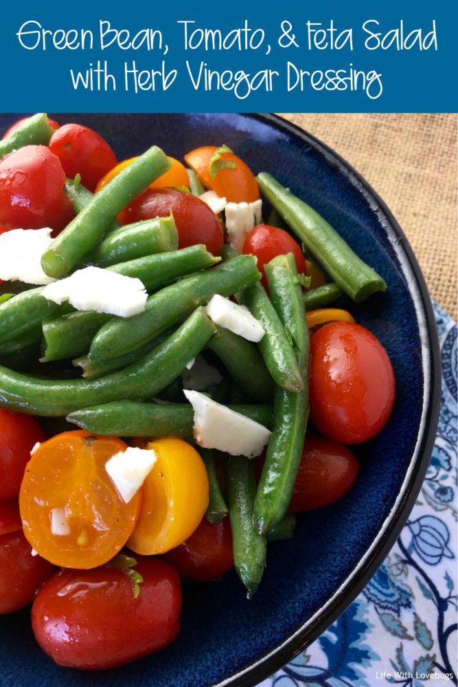 Green Bean, Tomato, & Feta Salad with Herb Vinegar Dressing
