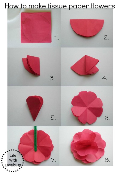 How to make tissue sales paper flowers