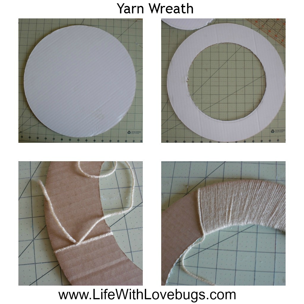 How to make a yarn wreath with felt flowers