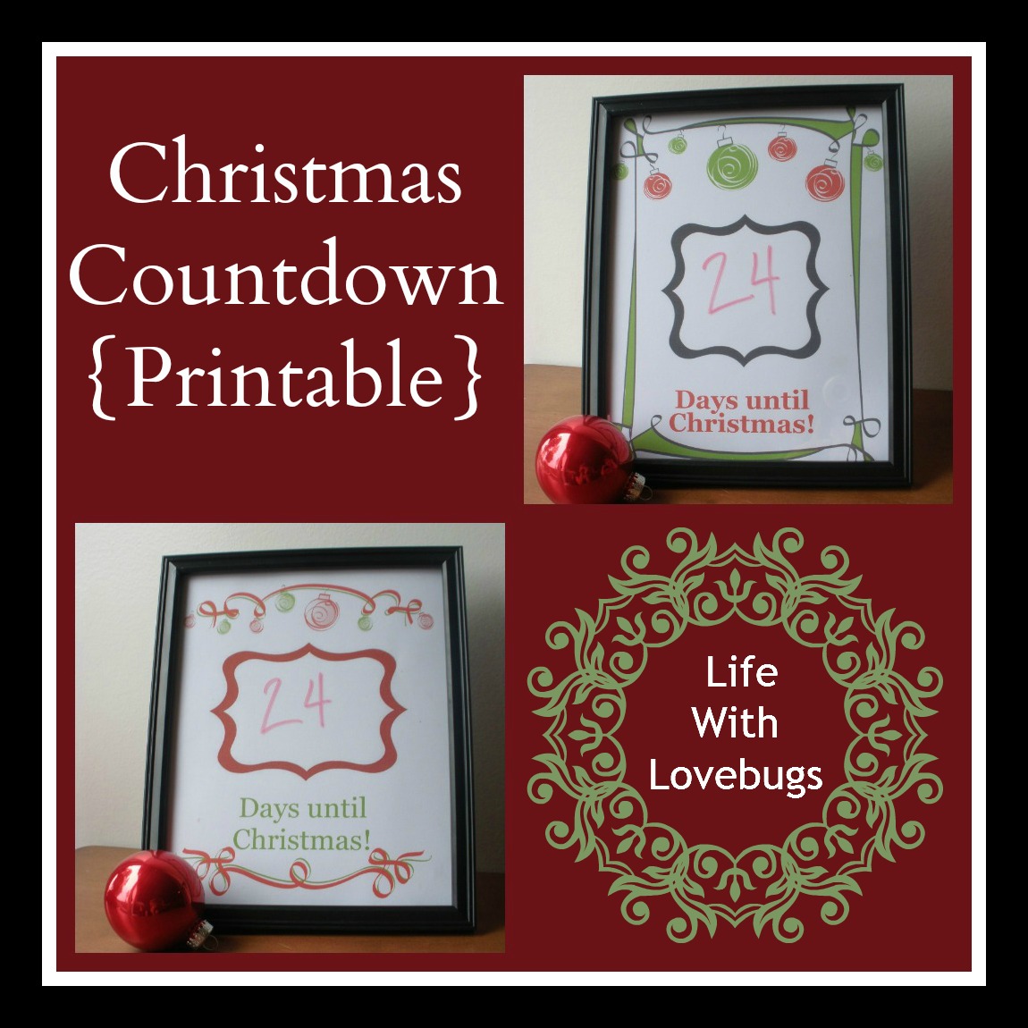 Christmas Countdown {Printable} - Life With Lovebugs