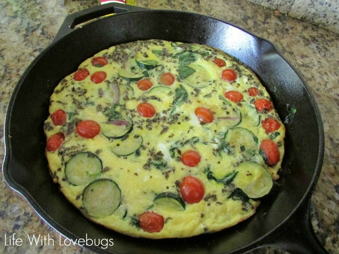 Skillet Vegetable Frittata - Made with Butter Flavored #StarOliveOil! #shop 