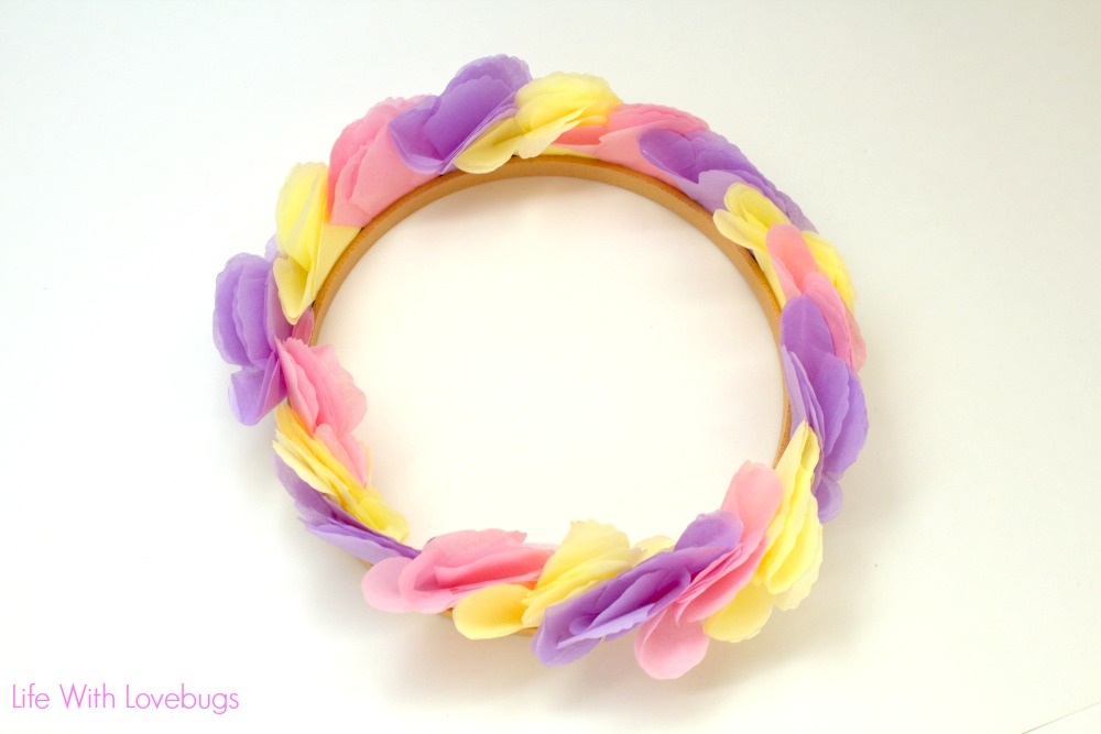 Tissue Paper Flower Wreath