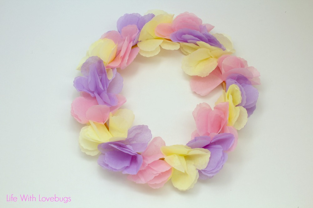Tissue Paper Flower Wreath