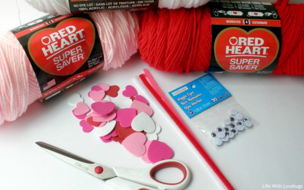 Valentine's Day PomPom Monsters