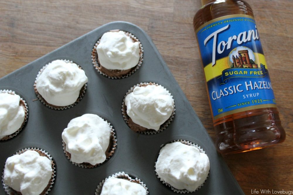 Mini Chocolate Espresso Bites with Hazelnut Whipped Cream | KETO LowCarb