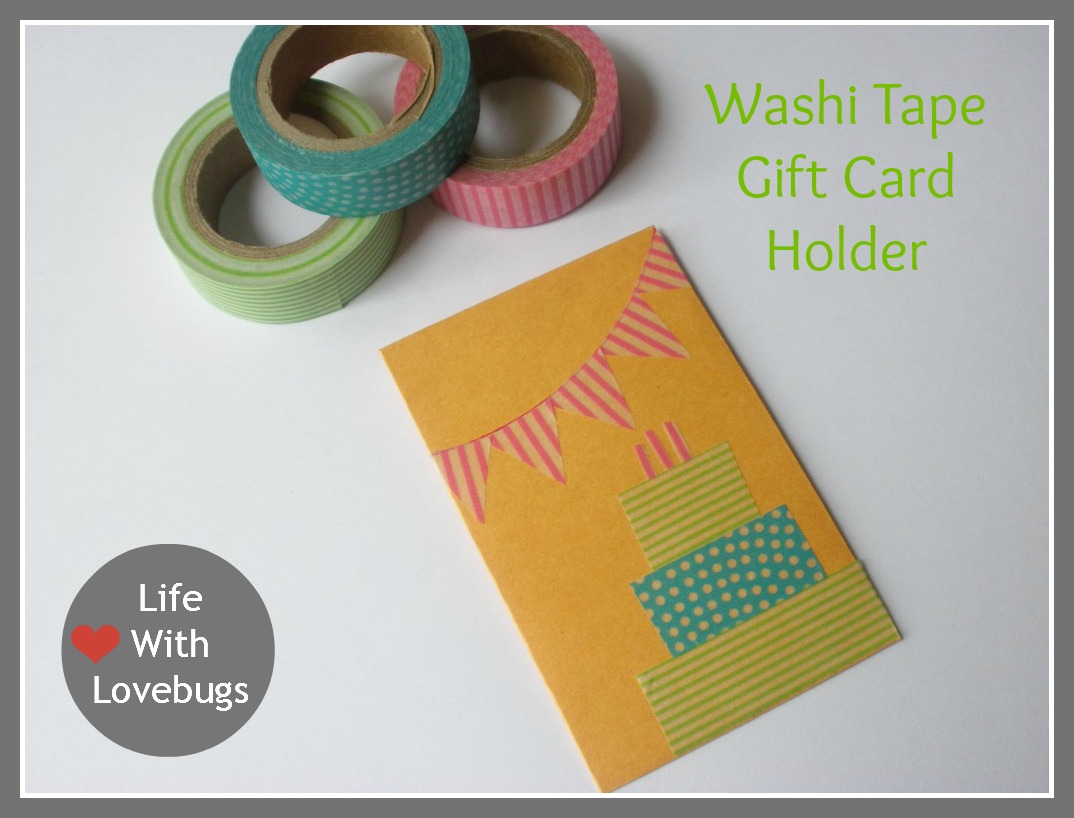 Washi Tape Gift Card Holder