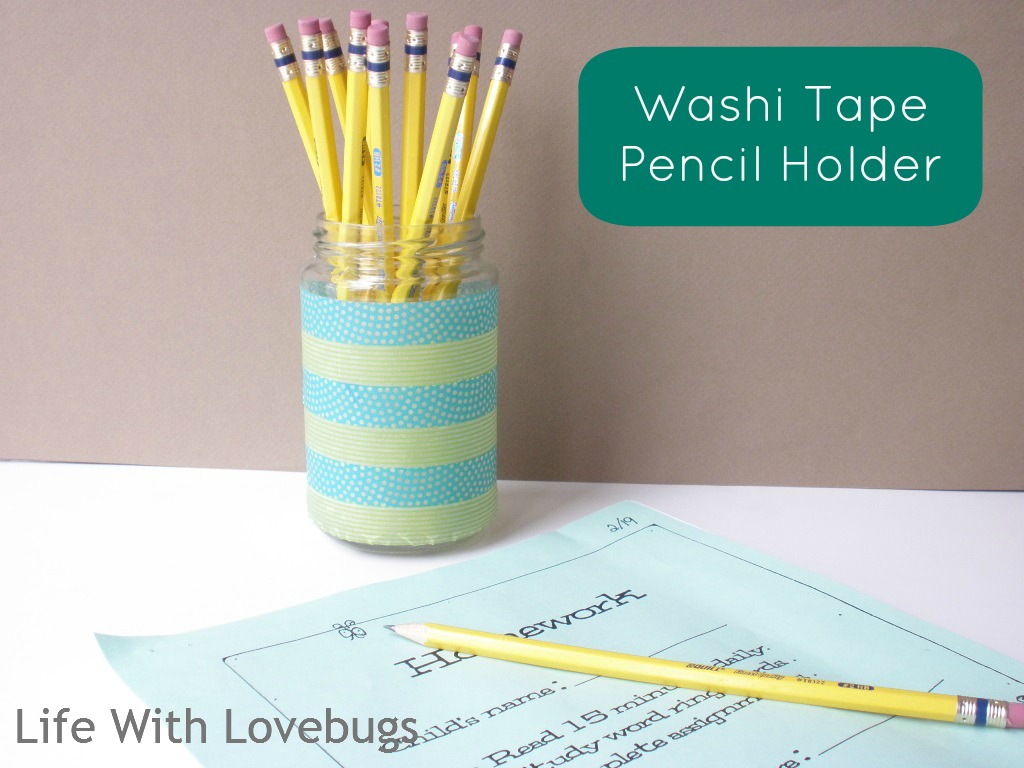 Washi Tape Pencil Holder