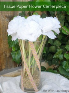 Tissue Paper Flower Centerpiece