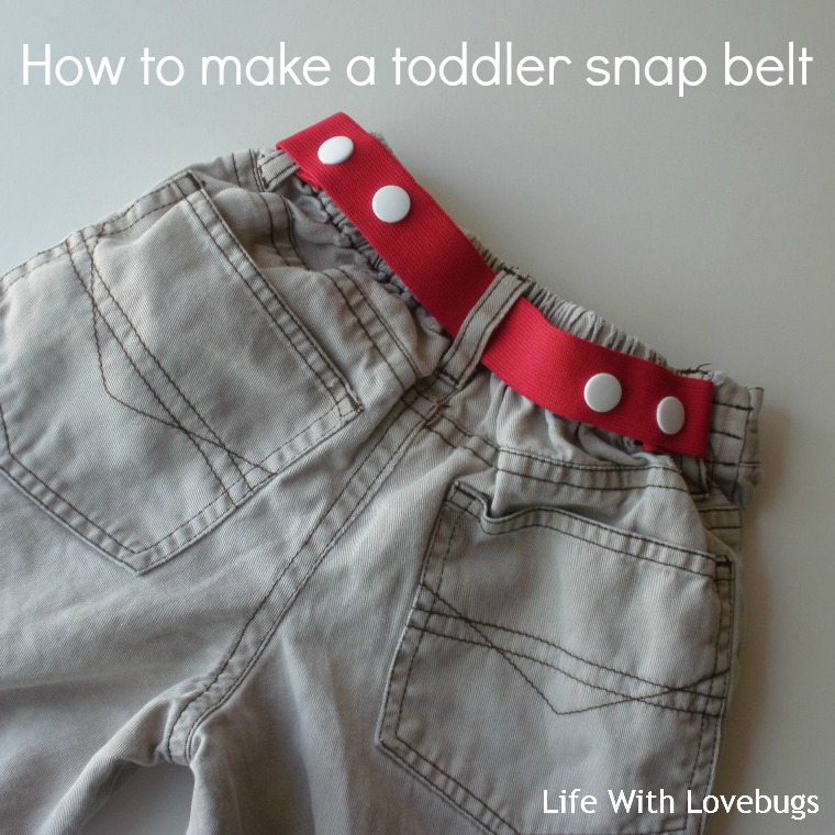 How to make a toddler snap belt