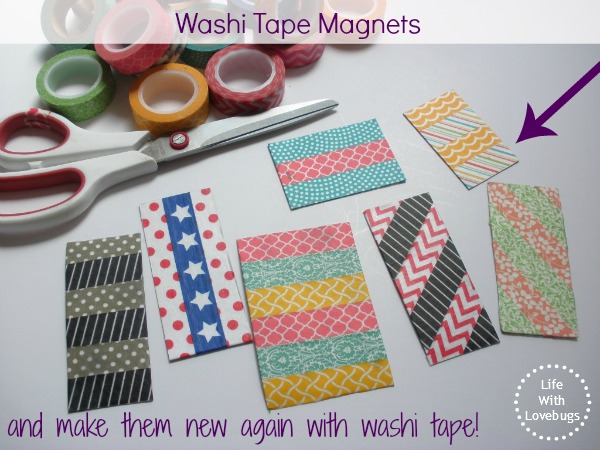 Make your magnets new with washi tape!