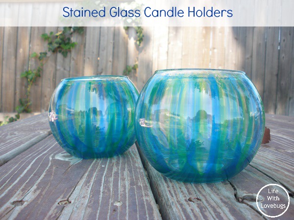 Stained Glass Candle Holders