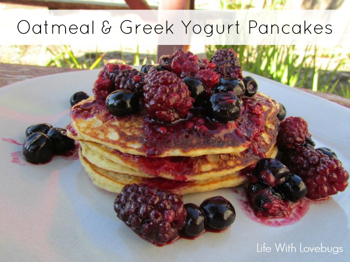 Oatmeal and Greek Yogurt Pancakes