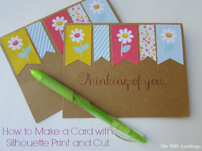 How to Make a Card using Silhouette Print and Cut paper