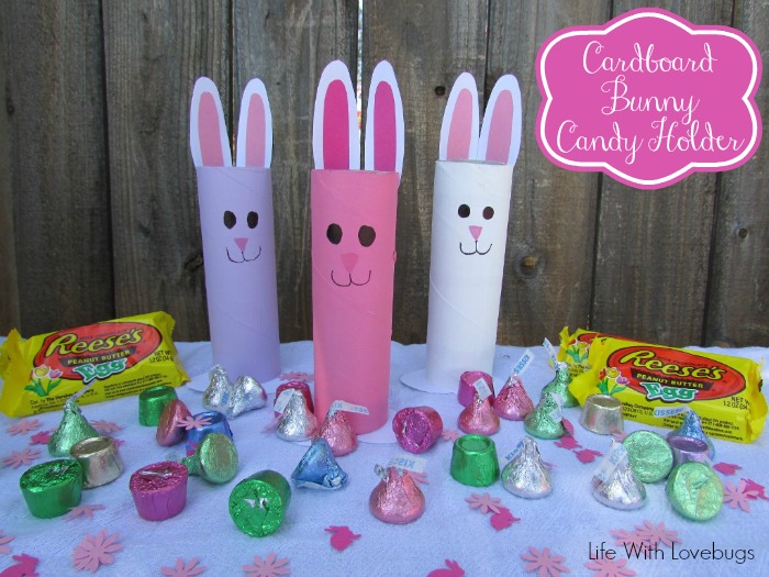 Cardboard Bunny Candy Holder