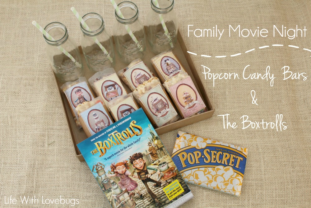 Popcorn Candy Bars & Movie Night!