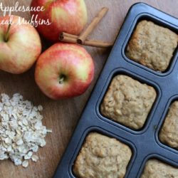 Spiced Applesauce and Oatmeal Muffins