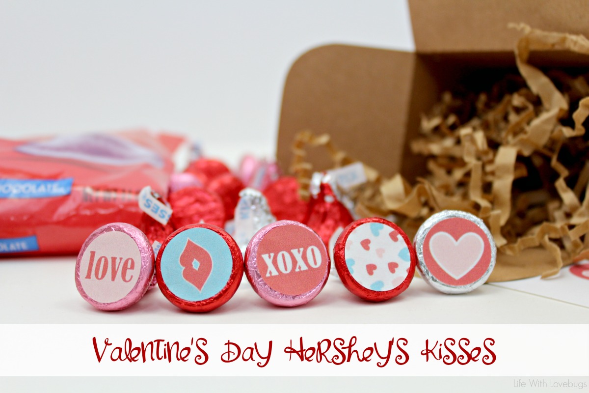 Easy Valentines Day Craft: Hershey's Kiss Stickers