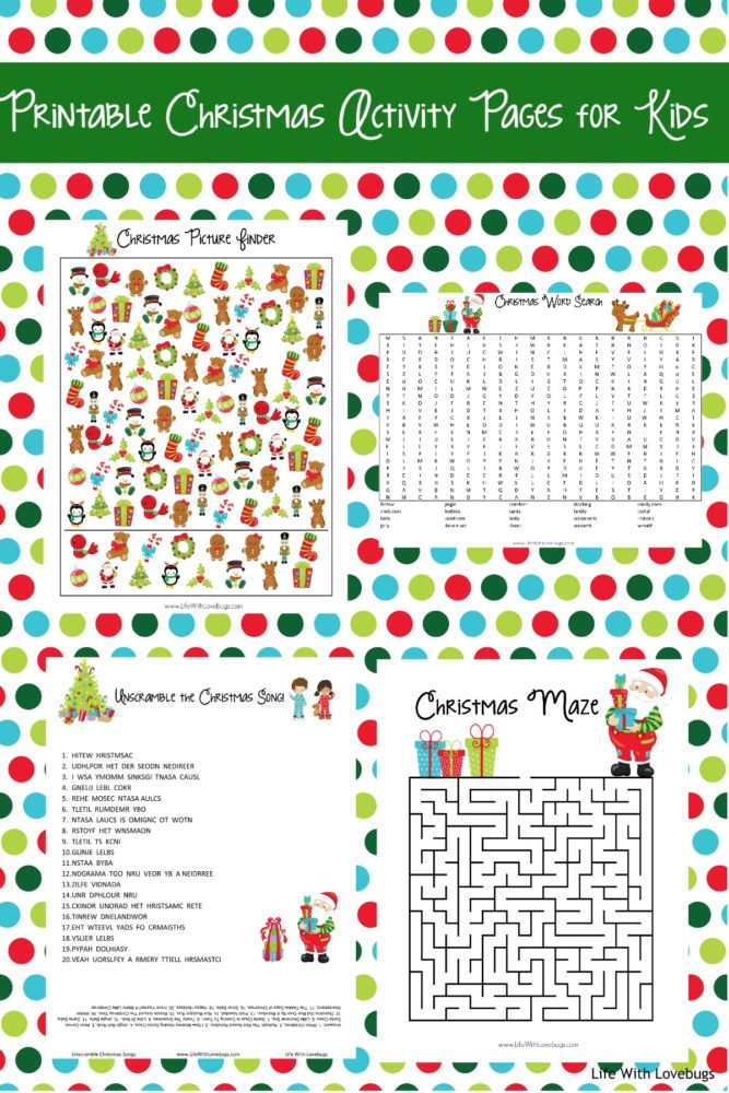 Christmas Activity and Coloring Pages
