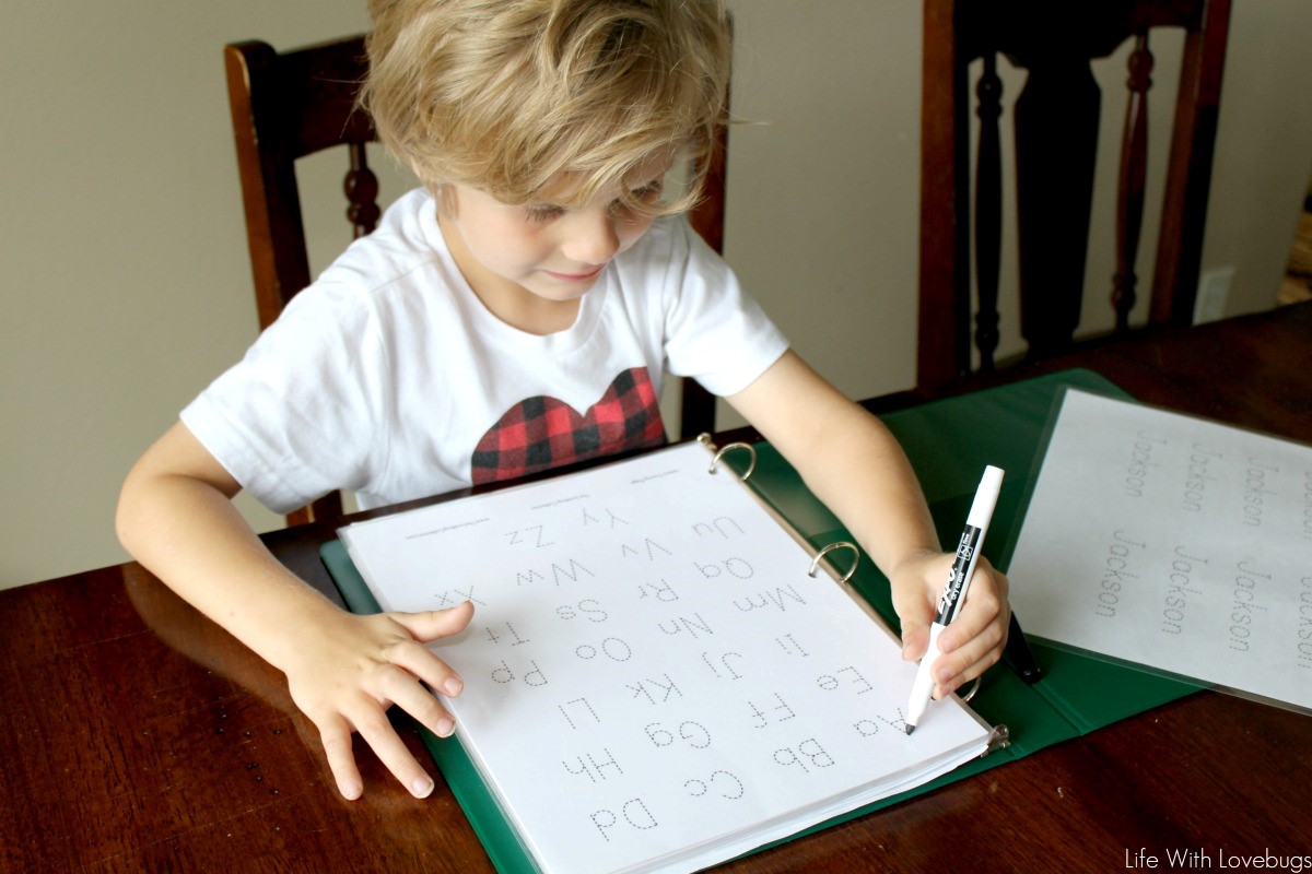 Printable Alphabet and Numbers Tracing Sheets