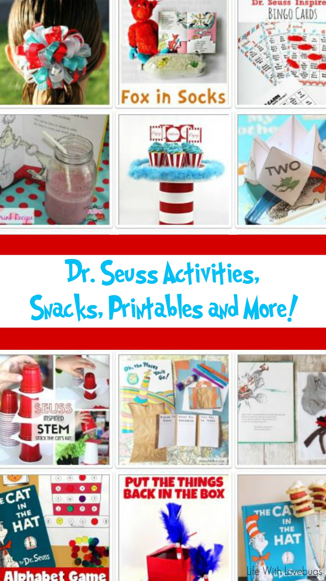 Dr. Seuss Inspired Activities, Snacks, Printables and more!