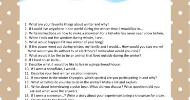 20 Winter Writing Prompts for Kids