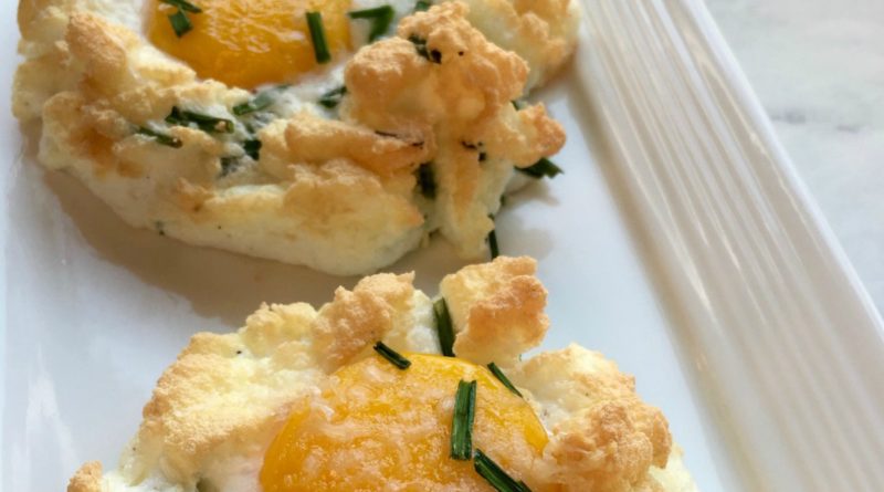 Easy Breakfast Recipe: Cloud Eggs with Asiago Cheese and Chives