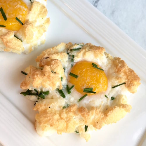 Easy Breakfast Recipe: Cloud Eggs with Asiago Cheese and Chives