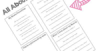 All About My Mom Printable Kids Activity