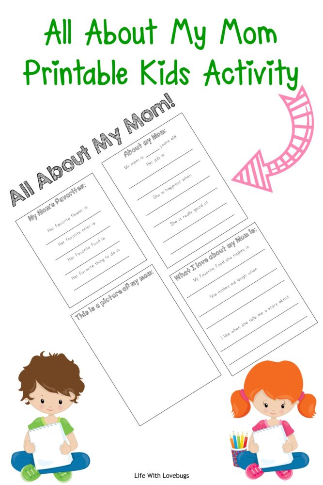 All About My Mom Printable Kids Activity