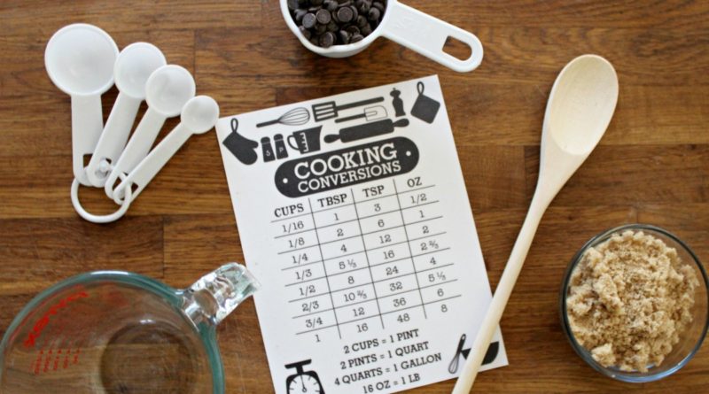 Printable Cooking Conversions Cheat Sheet for the Kitchen
