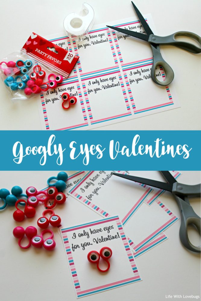 Googly Eyes Valentines with Printable Cards