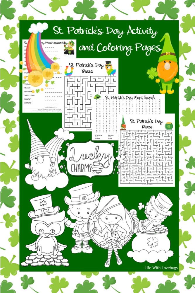 St. Patrick's Day Activity and Coloring Pages for Kids